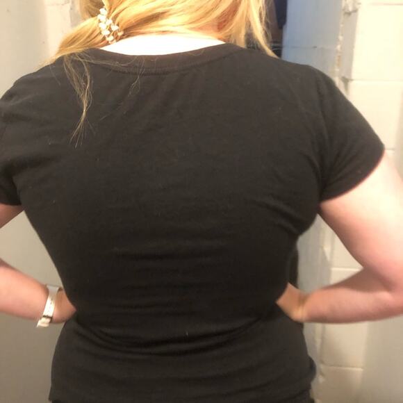 Disney Brand Junior's 2XL Ariel Little Mermaid KISS THE GIRL Glitter Fitted Tee - Picture 3 of 3